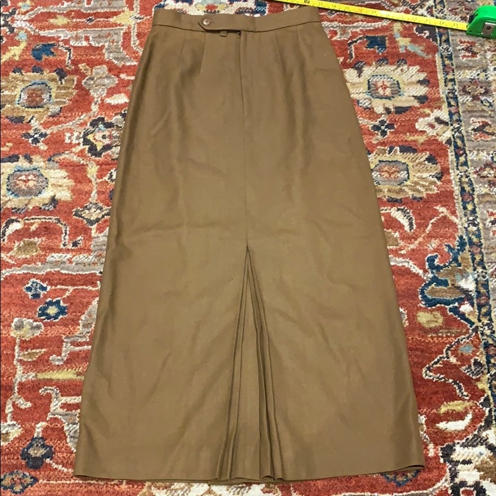 Brown Wool Pleated VTG Skirt